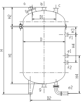 ZK型搪玻璃貯罐(儲(chǔ)罐)設(shè)計(jì)圖紙02
